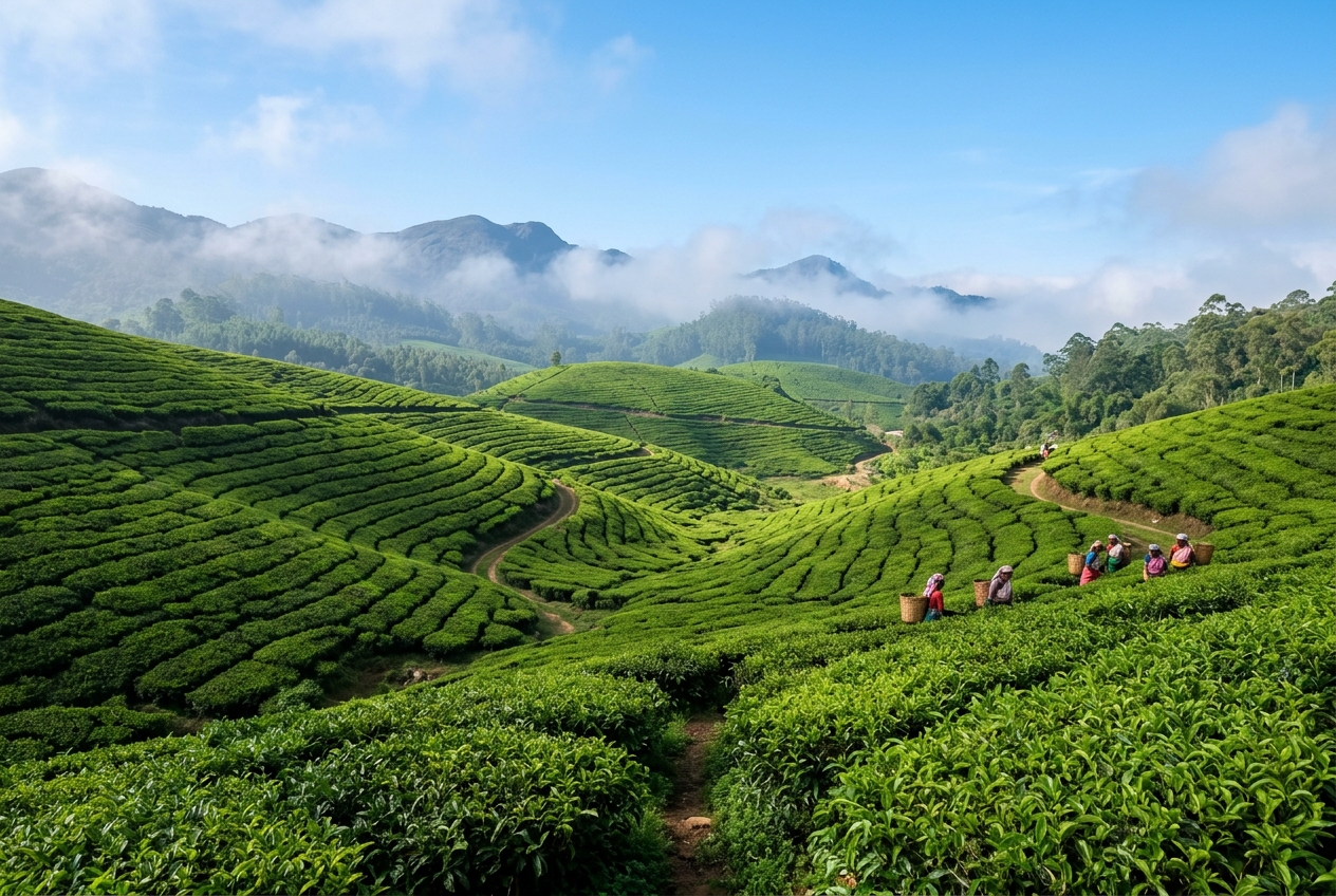 Ooty tea plantations in the Nilgiris